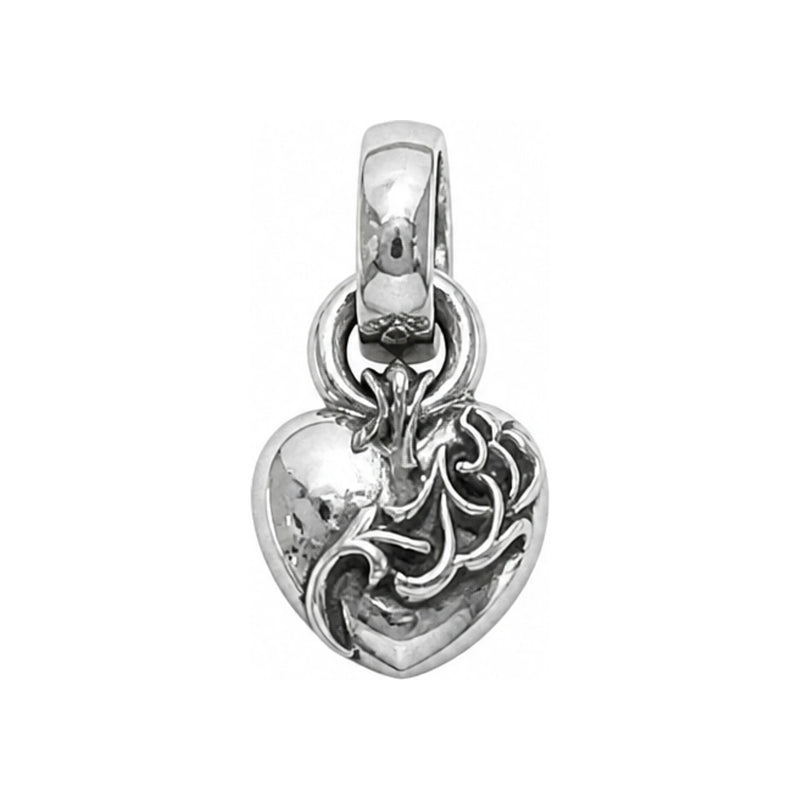 Chrome Hearts Silver Heart Charm 925 Pendant Unisex