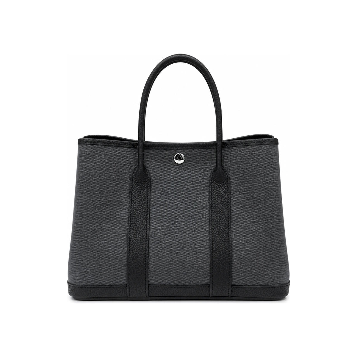 HERMES Garden Party Negonda Canvas 30 Ardoise Noir Black Palladium Tote