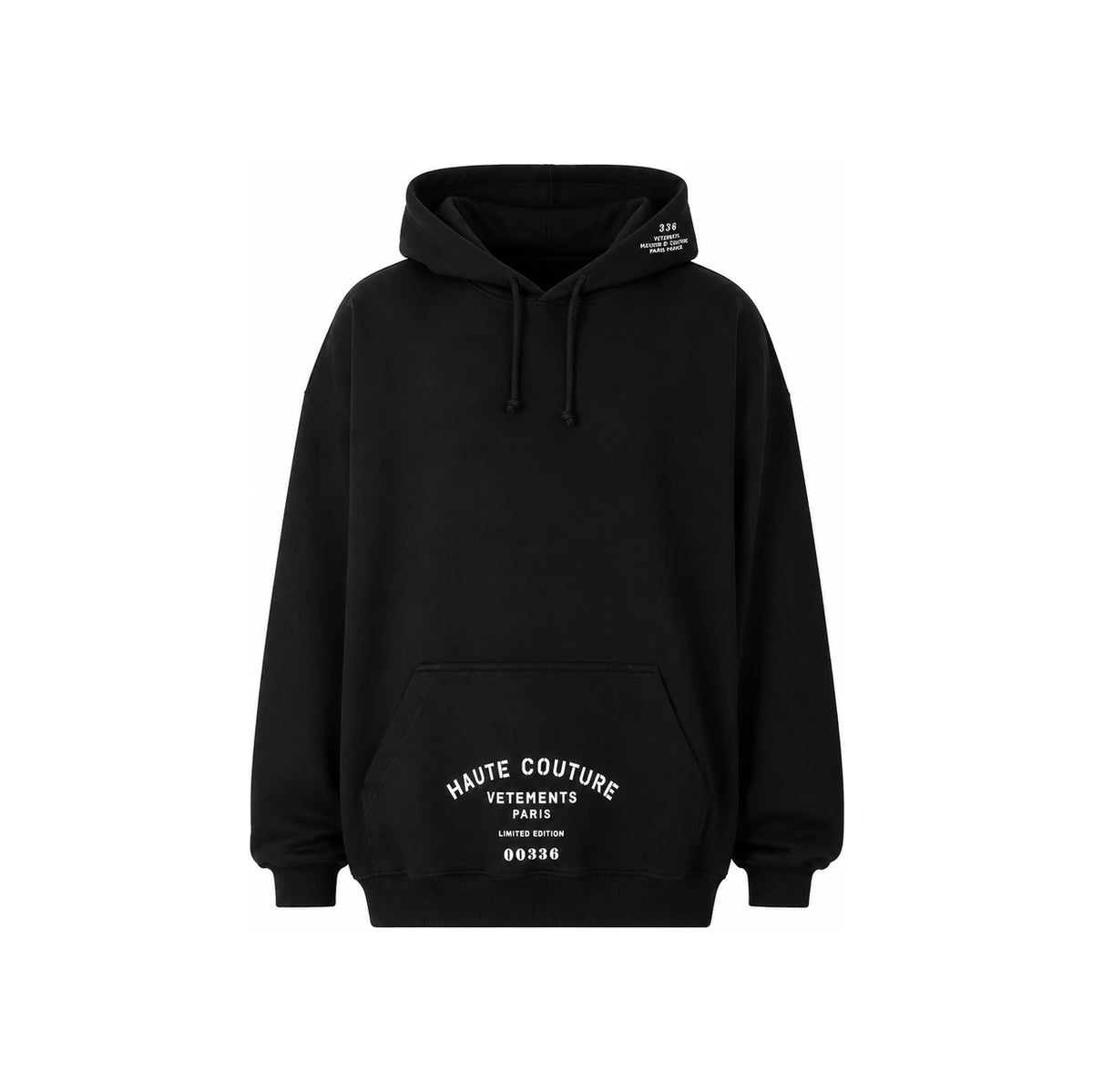 Vetements Black Maison de Couture Logo Hoodie