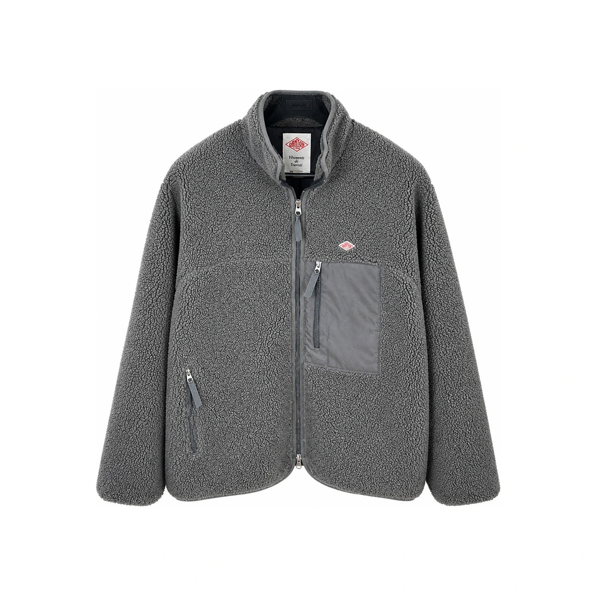 DANTON Insulation Light Boa Stand Collar Jacket DTA0195 LBA BLACK