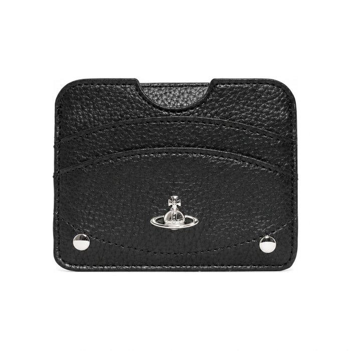 Vivienne Westwood Half Moon Leather Card Holder Black