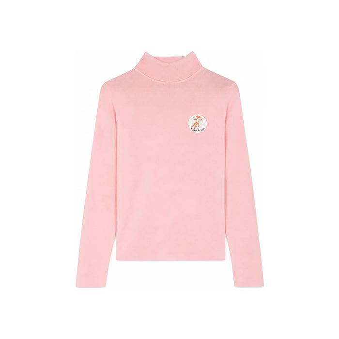Maison Kitsune Olympia Le Temps Flower Fox High Neck Knit Sweater