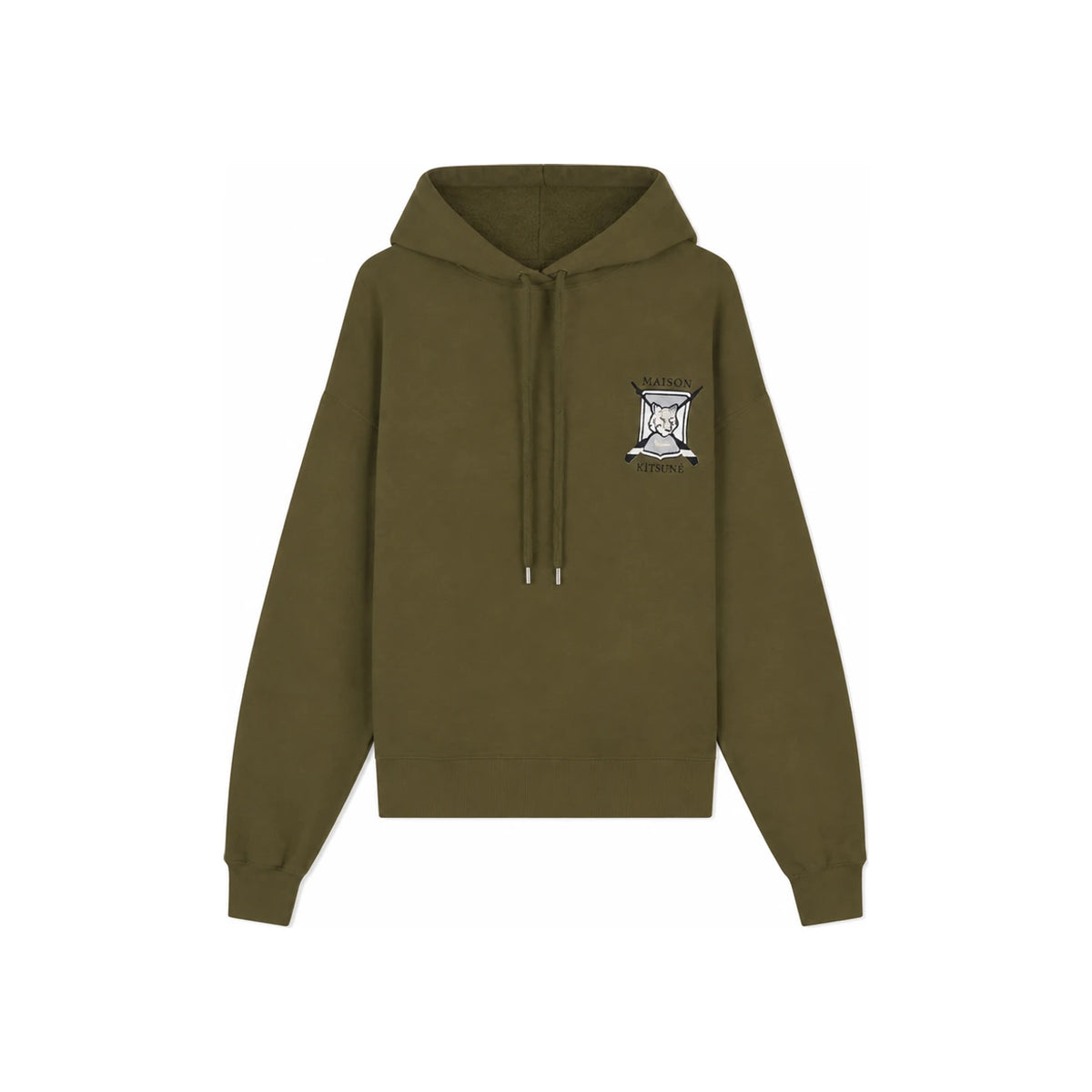 Maison Kitsune College Fox Embroidered Hooded T-Shirt P360