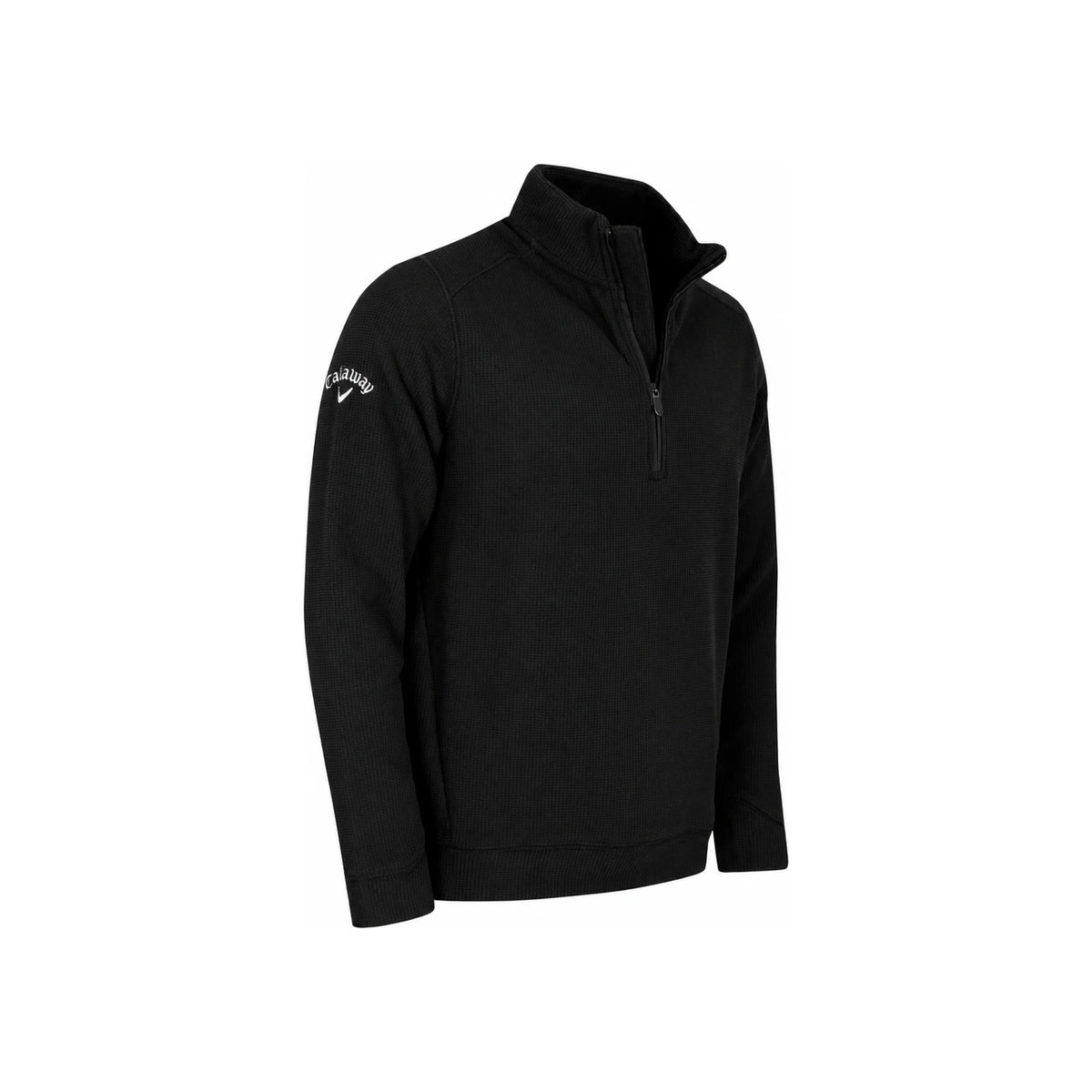 Callaway Men’s Fleece Lined Black Zip-Up Knit Pullover