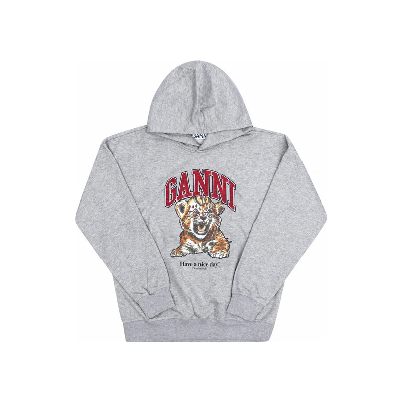 GANNI Isoli Tiger Logo Hoodie for Women A1060024 920