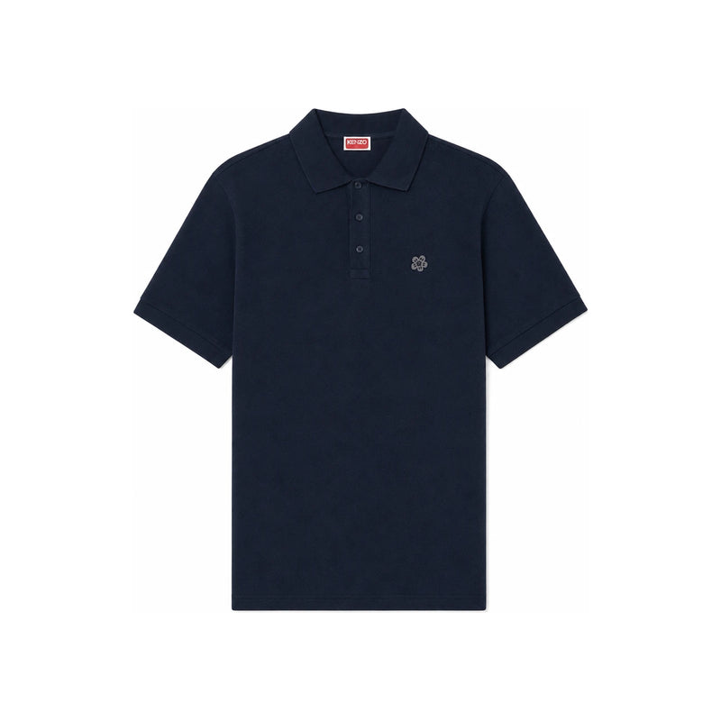 KENZO Navy Boke Flower Cotton Polo Shirt for Men
