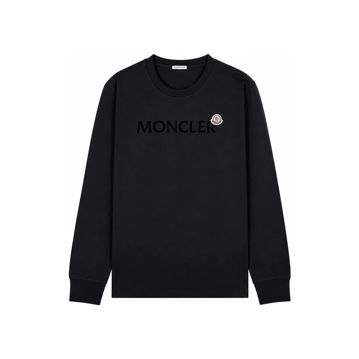 Moncler Men’s Logo Motif T-Shirt Black Cotton