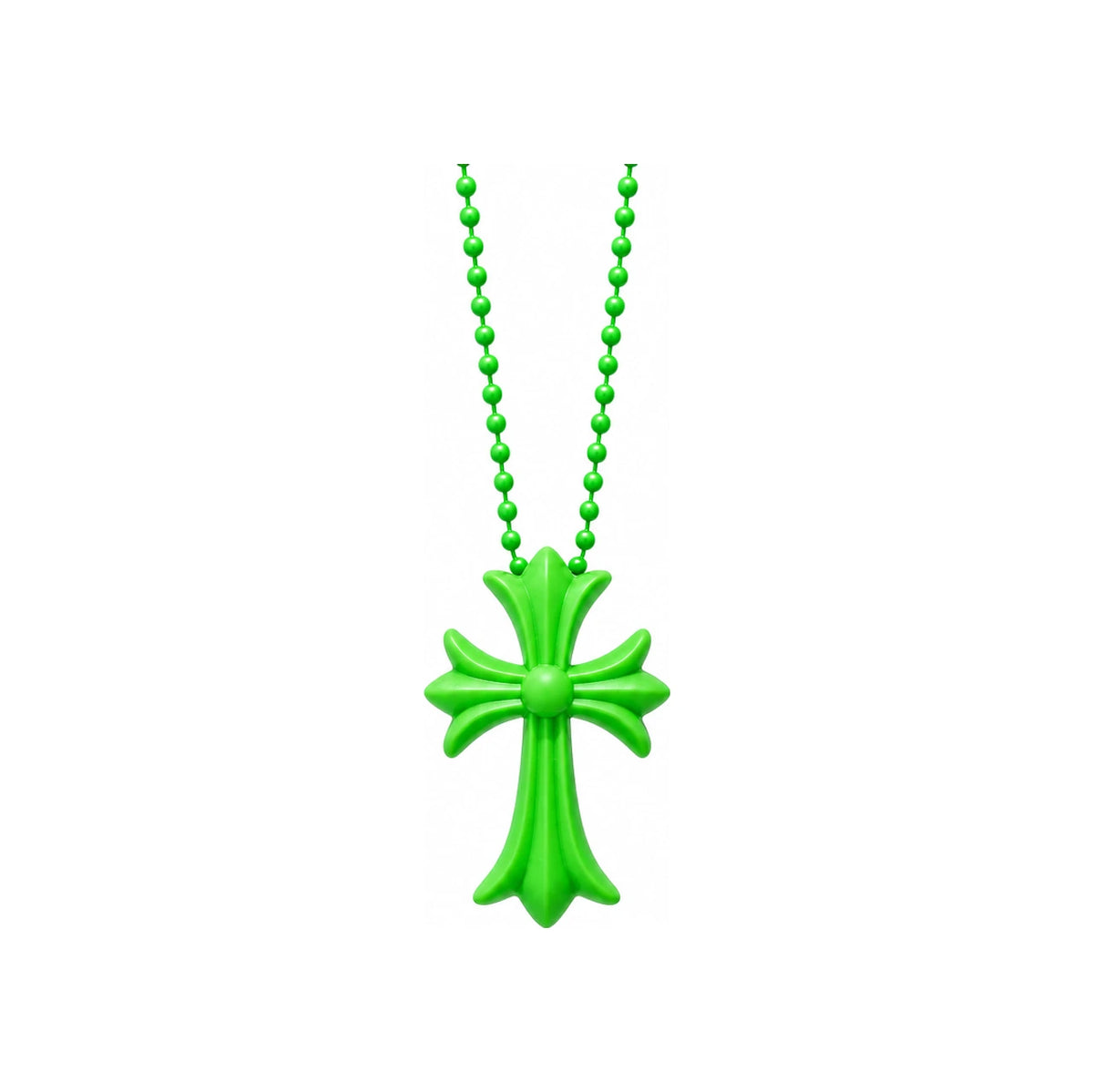 Chrome Hearts Green CH Cross Pendant Necklace Unisex
