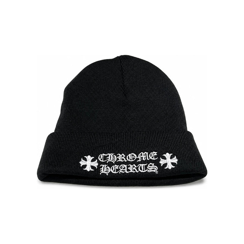 Chrome Hearts Logo Beanie Black Unisex Knit Hat