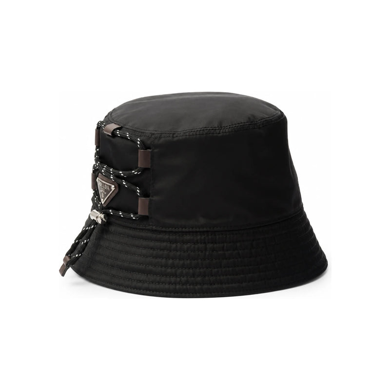 PRADA Re-Nylon Black Bucket Hat for Men