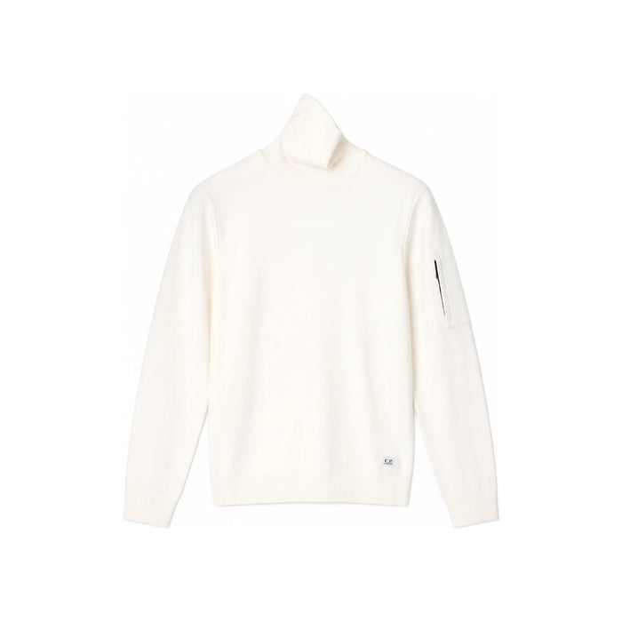 CP Company Merino Wool Turtleneck Sweater White