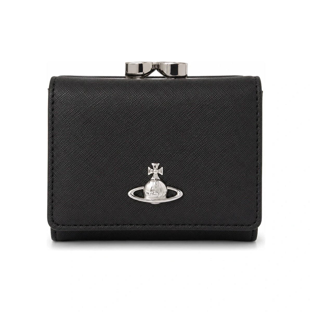Vivienne Westwood Women’s Small Frame Bifold Wallet Black Leather