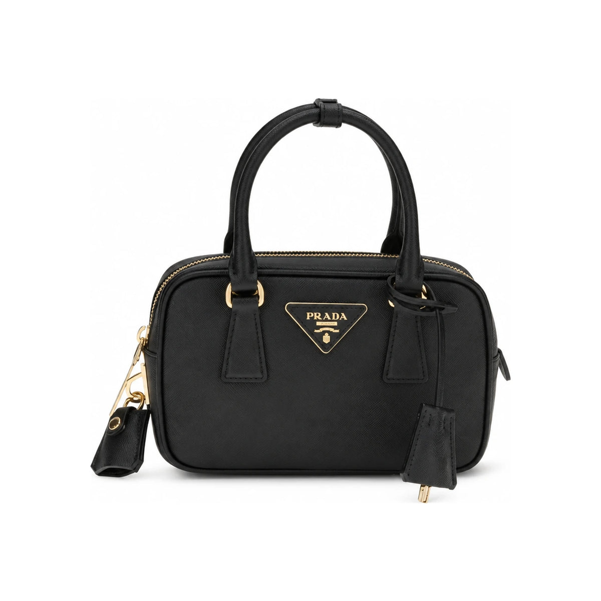PRADA Black Saffiano Leather Tote Bag