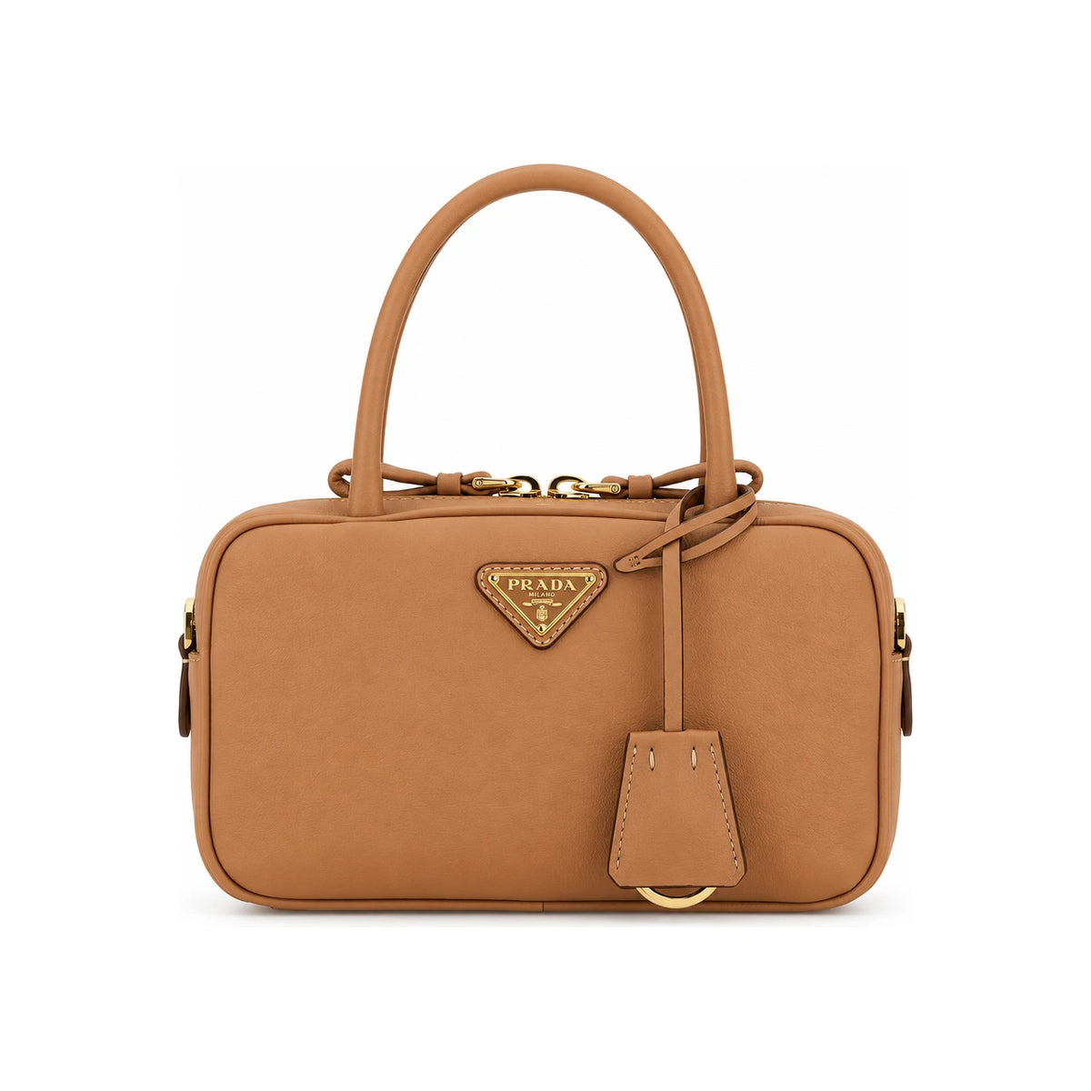 PRADA Black Leather Shoulder Bag