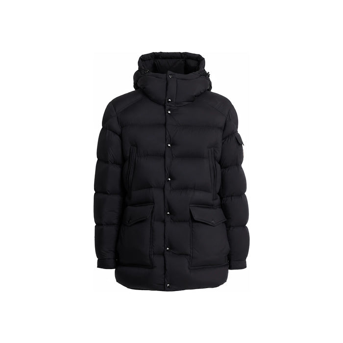 Moncler Black Bretagne Hooded Short Down Jacket