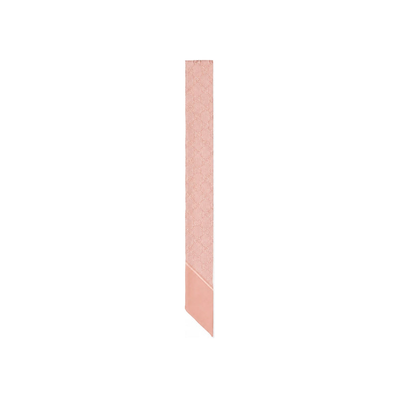 GUCCI Print Silk Ribbon Scarf