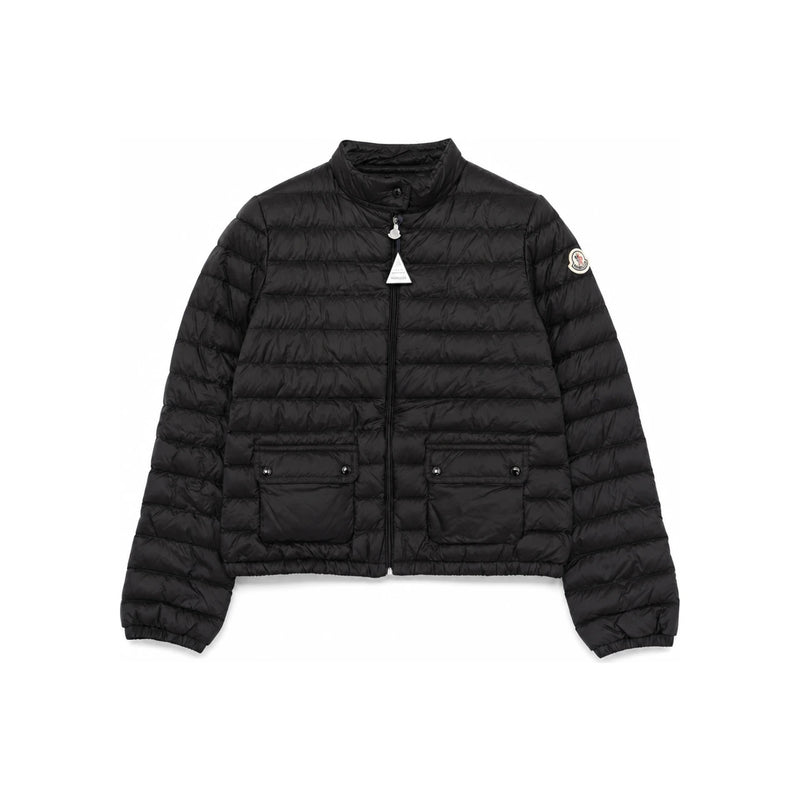 Moncler Womens LANS Logo Patch Lightweight Down Jacket Black 1A00032 597YF 999