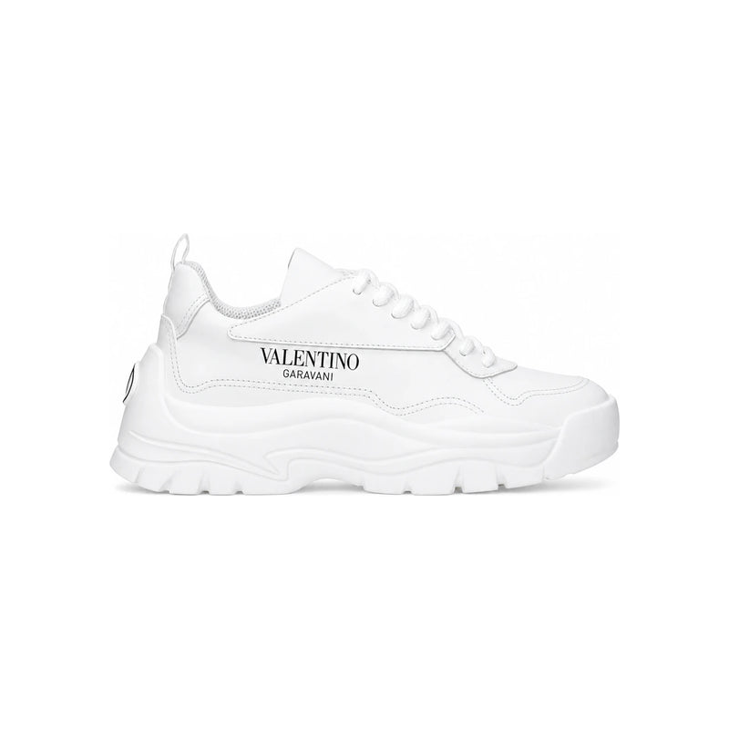 VALENTINO White Leather Low-Top Sneakers Women