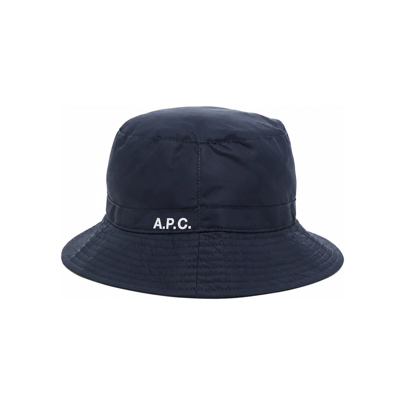 A.P.C. Logo Print Bucket Hat Navy