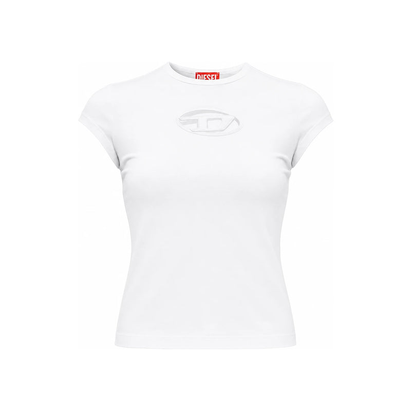 DIESEL Short Sleeve Stretch Tee White Women’s T-Shirt