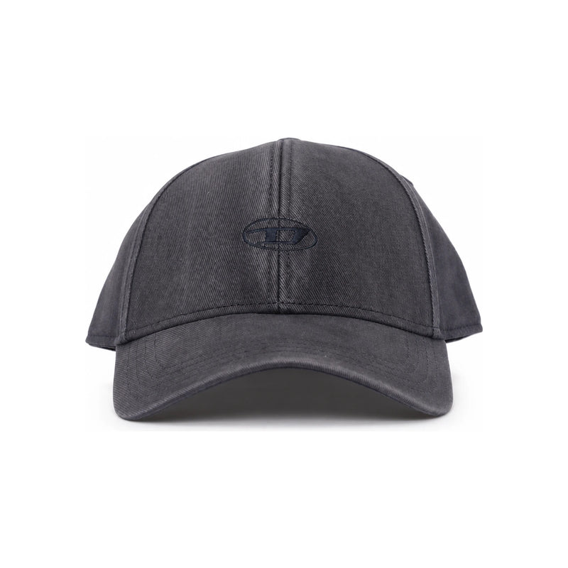 DIESEL Blue Cotton Washed Baseball Cap Unisex