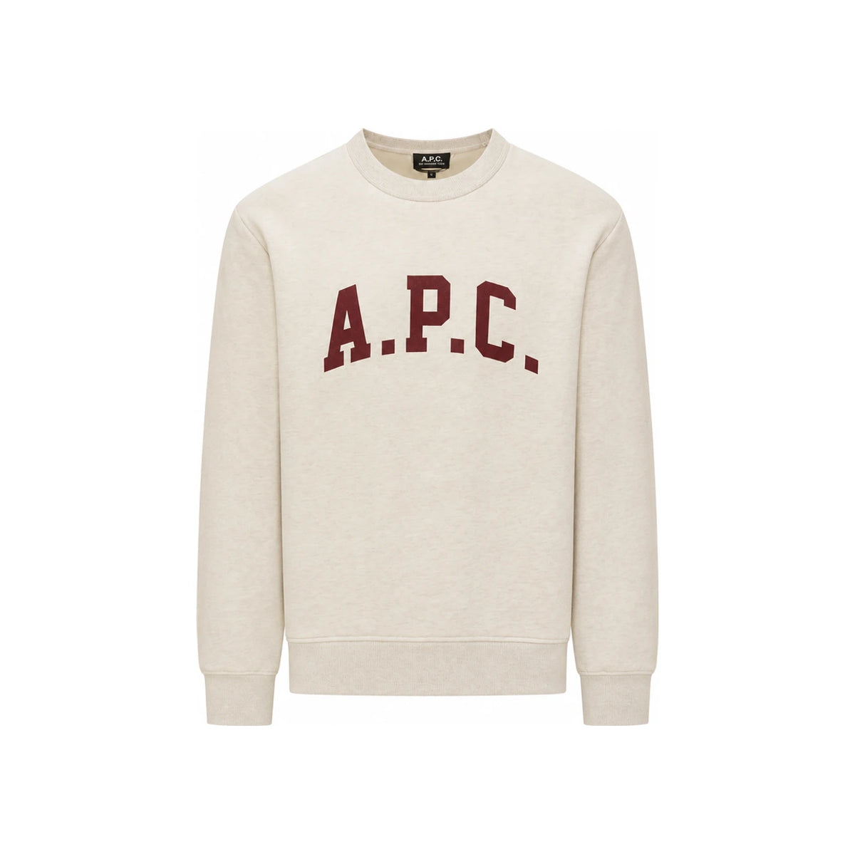 A.P.C. Harris Fleece Lined Ivory Sweatshirt Men H37012 APG