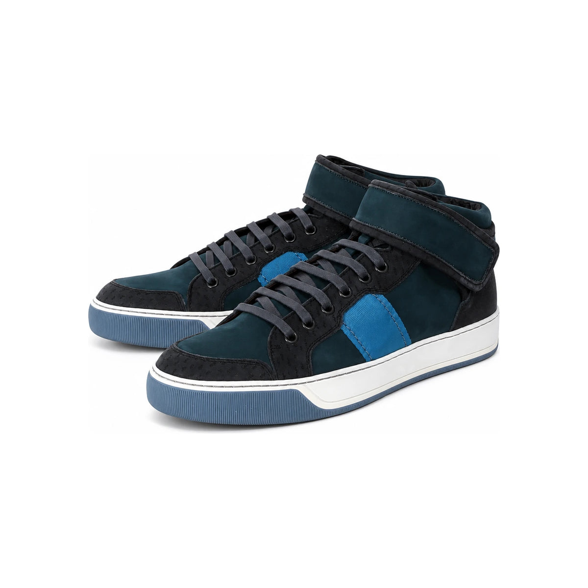 Lanvin Leather High-Top Sneakers for Men