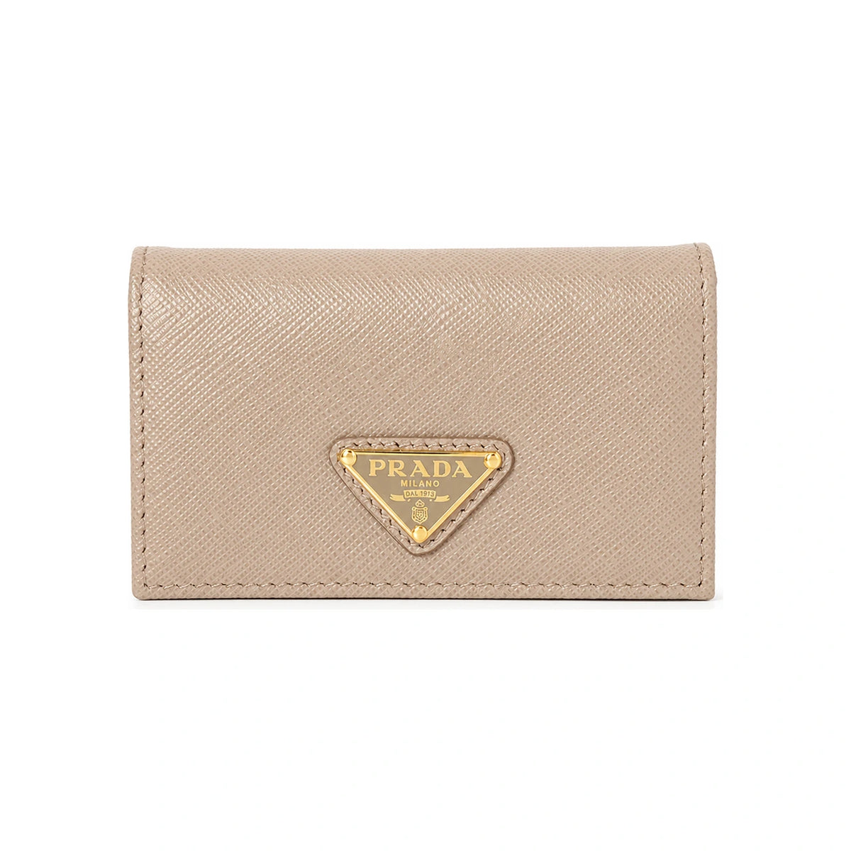 PRADA Saffiano Leather Card Holder with Triangle Logo 1MC122 QHH F0236