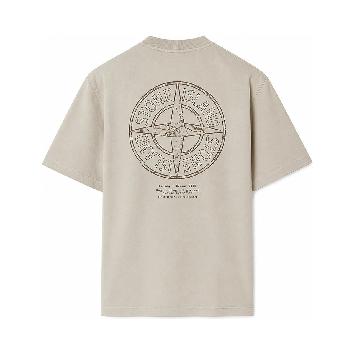 STONE ISLAND Organic Cotton Short Sleeve T-Shirt Men's White