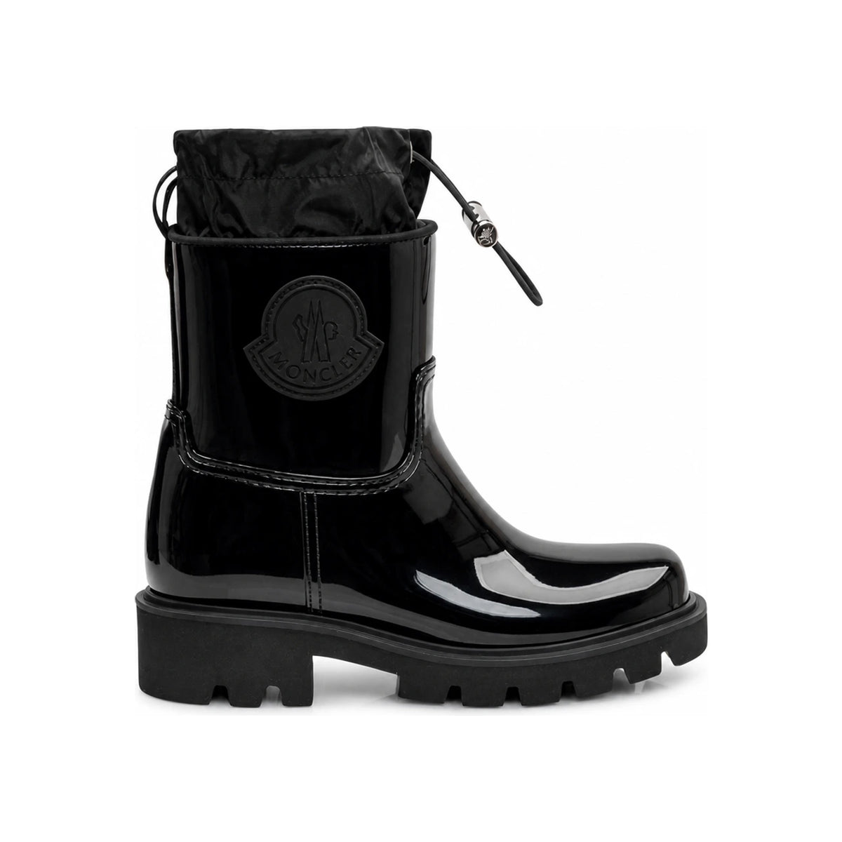 Moncler Black Leather Ankle Boots Women’s