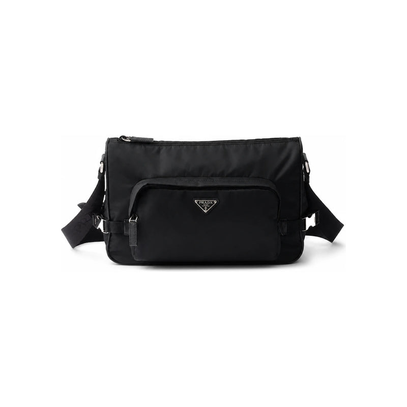 PRADA Re-Nylon Saffiano Large Crossbody Bag Black