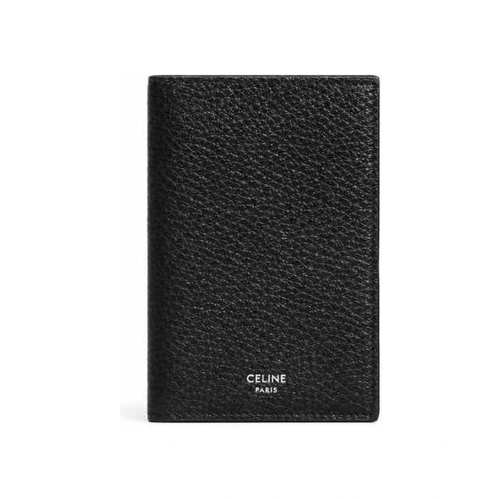 CELINE Vertical Card Holder Calfskin Leather Black Men’s Wallet