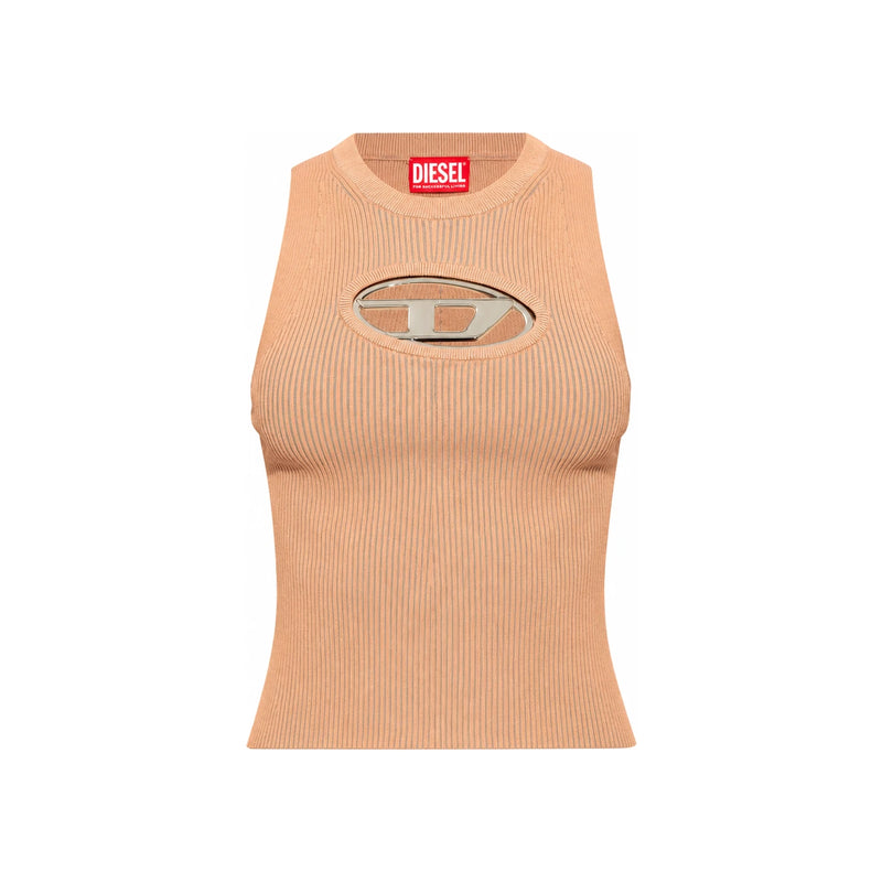 DIESEL MONERVA Cut-Out Ribbed Top Women’s T-Shirt A09621 0DLAX 3CM