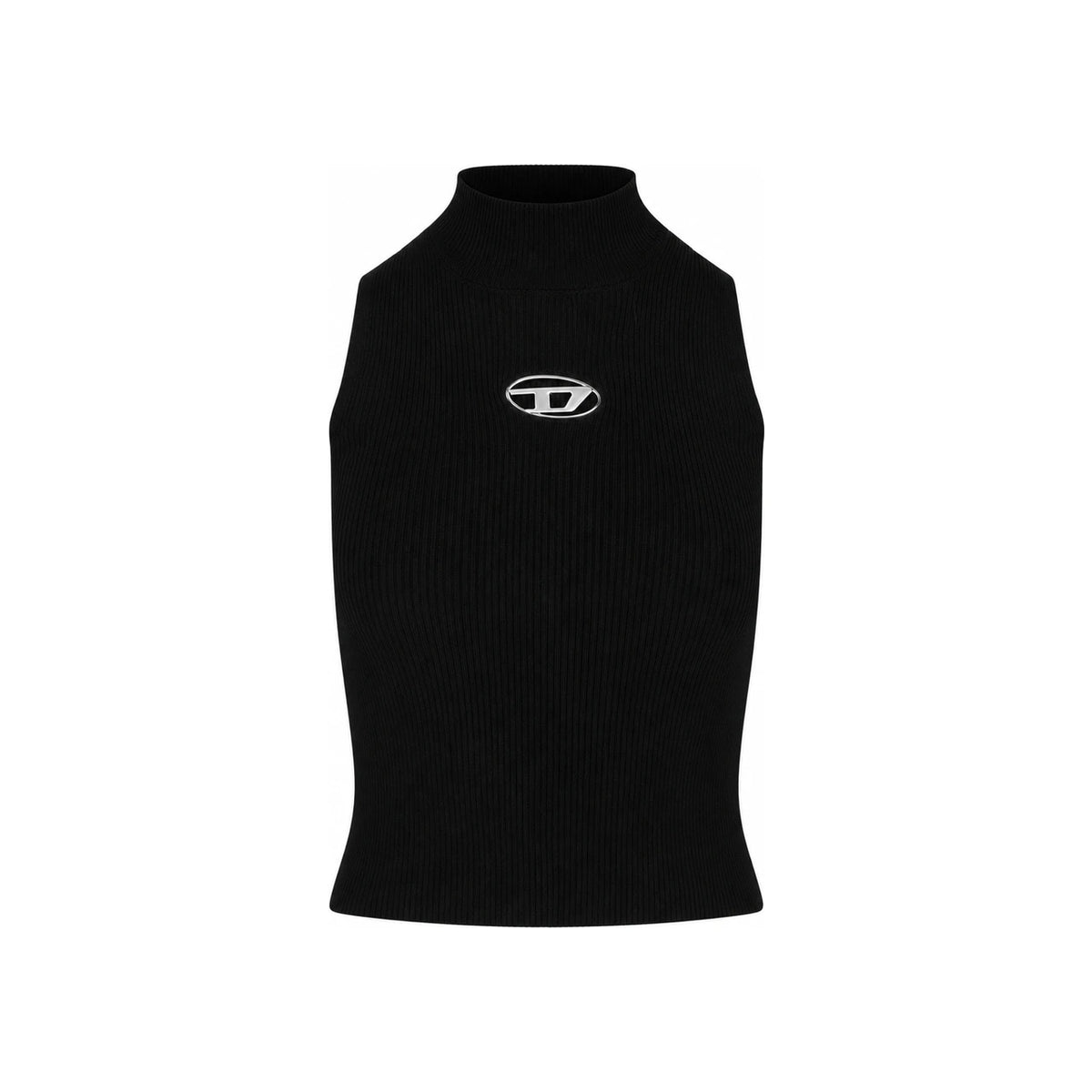 DIESEL Metal Logo Tank Top Black Women’s Sleeveless Shirt A13020 0DLAX 9XX