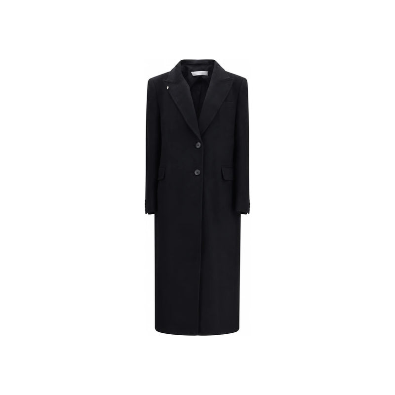 OUR LEGACY Black Herringbone Wool Manta Coat
