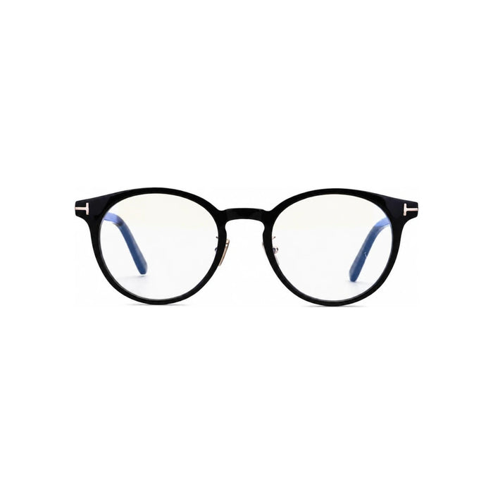 TOM FORD Blue Light Blocking Round Black Acetate Eyeglasses Unisex TF5996KB 001