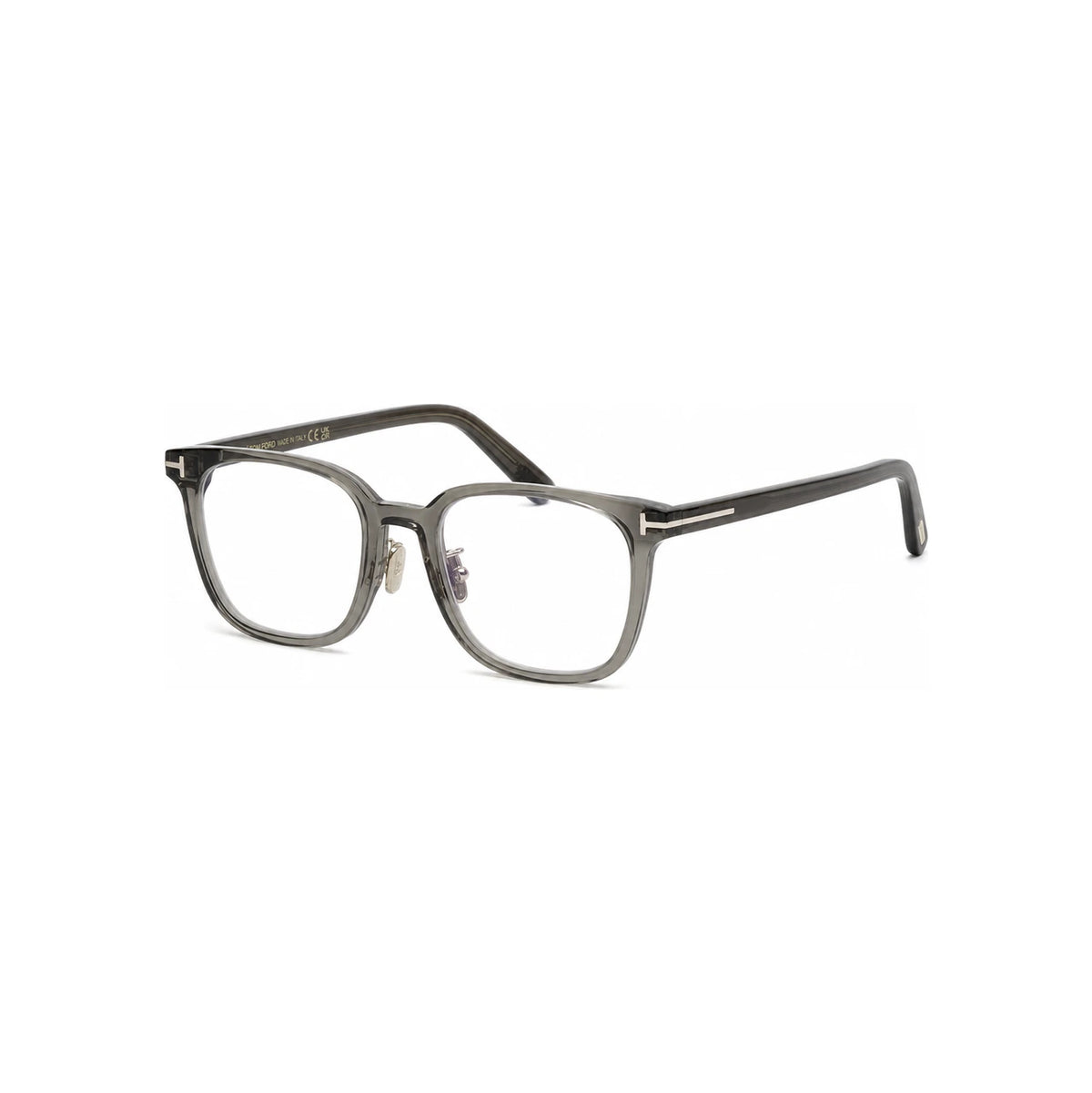 TOM FORD Blue Light Blocking Square Transparent Gray Acetate Eyegla TF5998KB 020