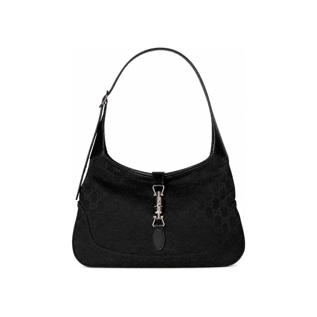 GUCCI Jackie 1961 Medium Leather Shoulder Bag Black