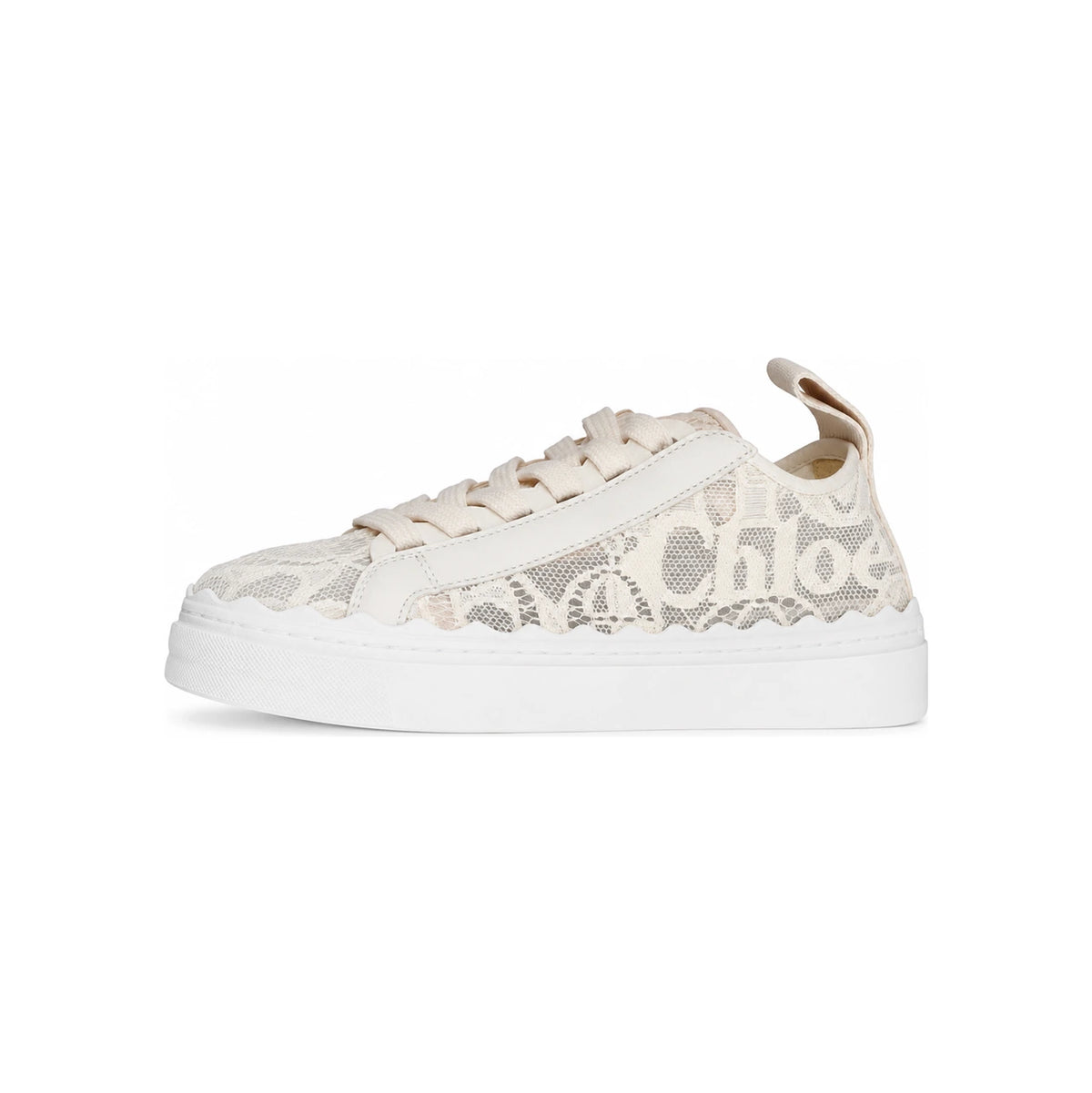 Chloe Lauren Lace Sneakers Mild Beige Low-Top Women’s
