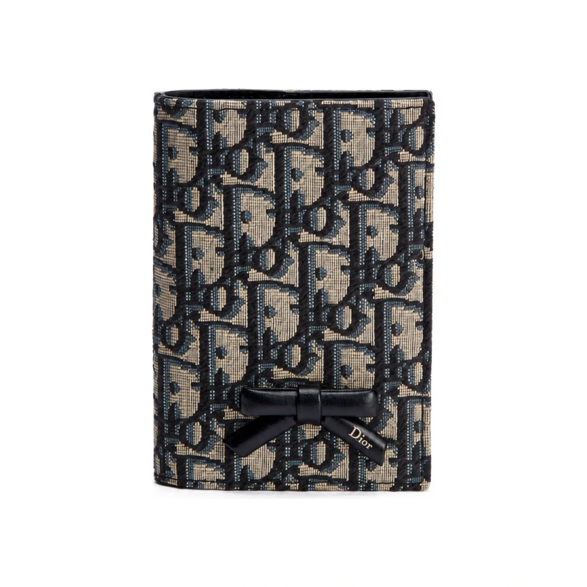 DIOR Blue Oblique Jacquard Canvas Promenade Passport Holder