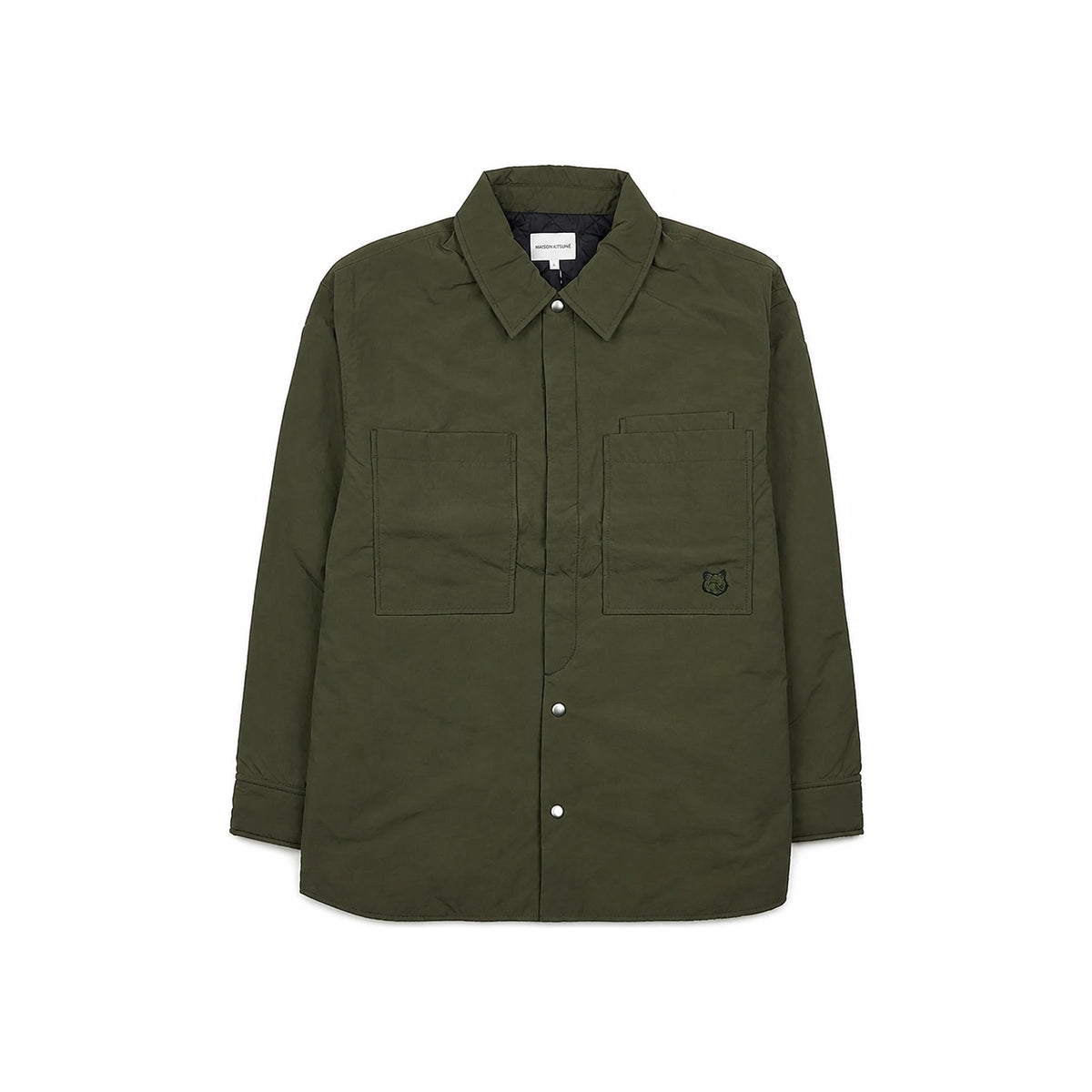 Maison Kitsune Bold Fox Head Patch Padded Overshirt for Men LM02113WQ4019 MG