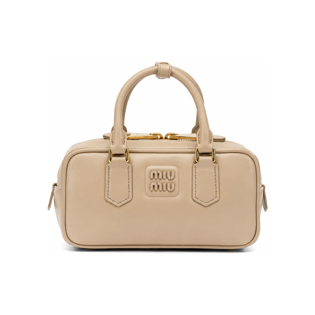 Miu Miu Arcadie Leather Tote Bag Black