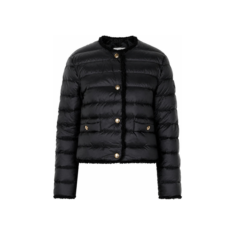 Moncler Bouclé Down Jacket with Trim for Women 1A00104 597YF 999
