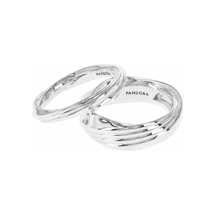 PANDORA Twisted Double Band Silver Women’s Ring 193890 C00