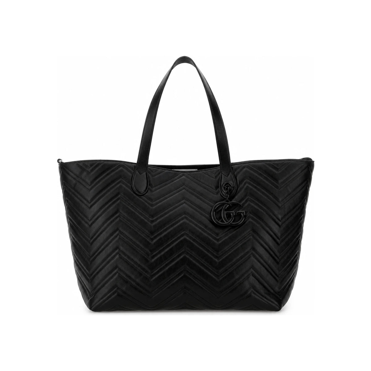 GUCCI Black Leather Tote Bag