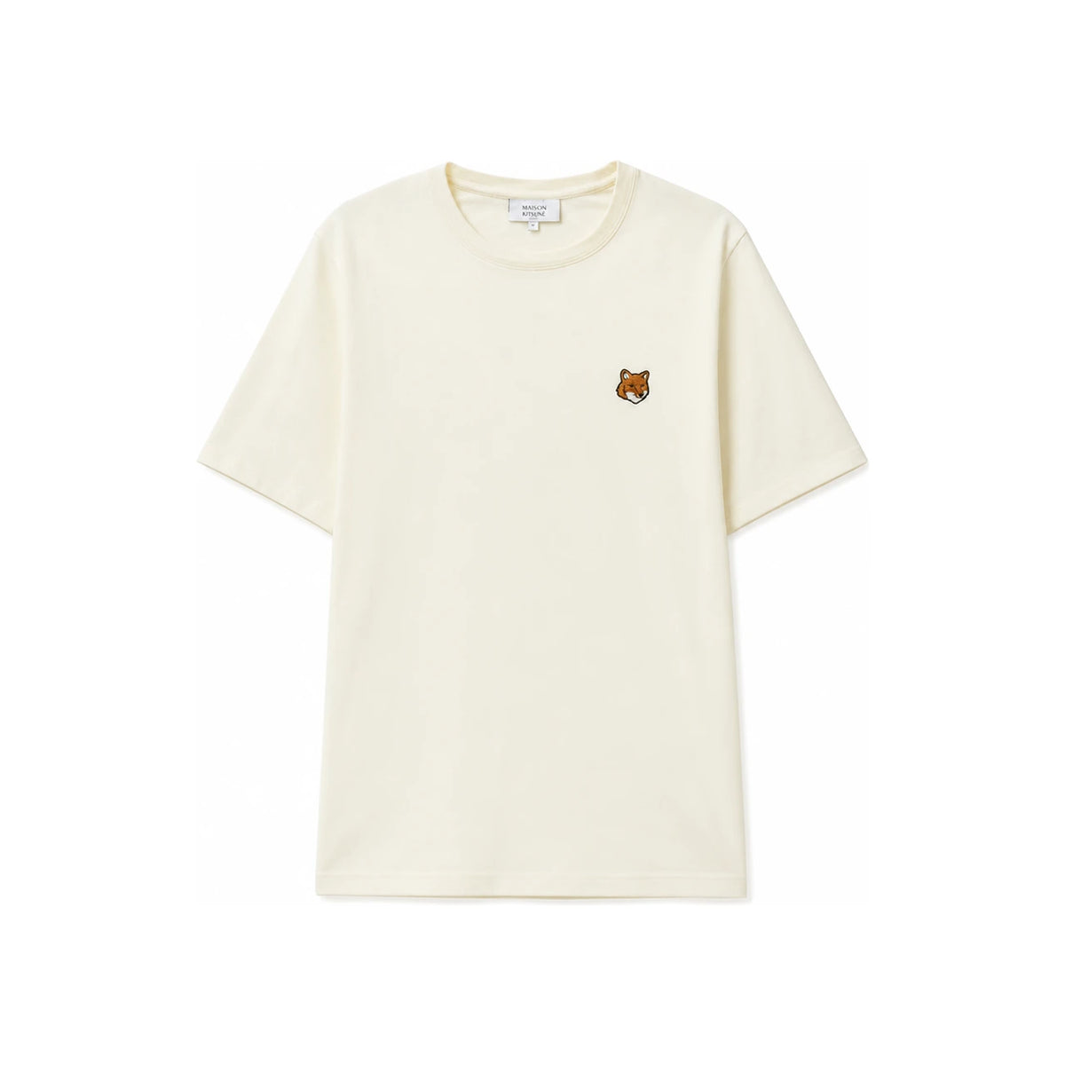 Maison Kitsune Fox Head Regular T-Shirt Noble Beige Men’s Co PM00107 KJ7026 0063