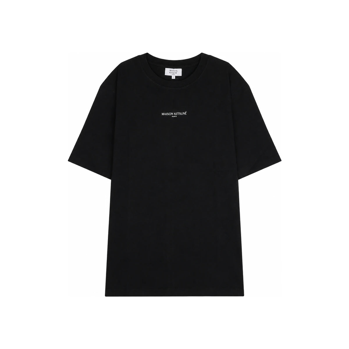 Maison Kitsune Black Cotton Short Sleeve T-Shirt for Men