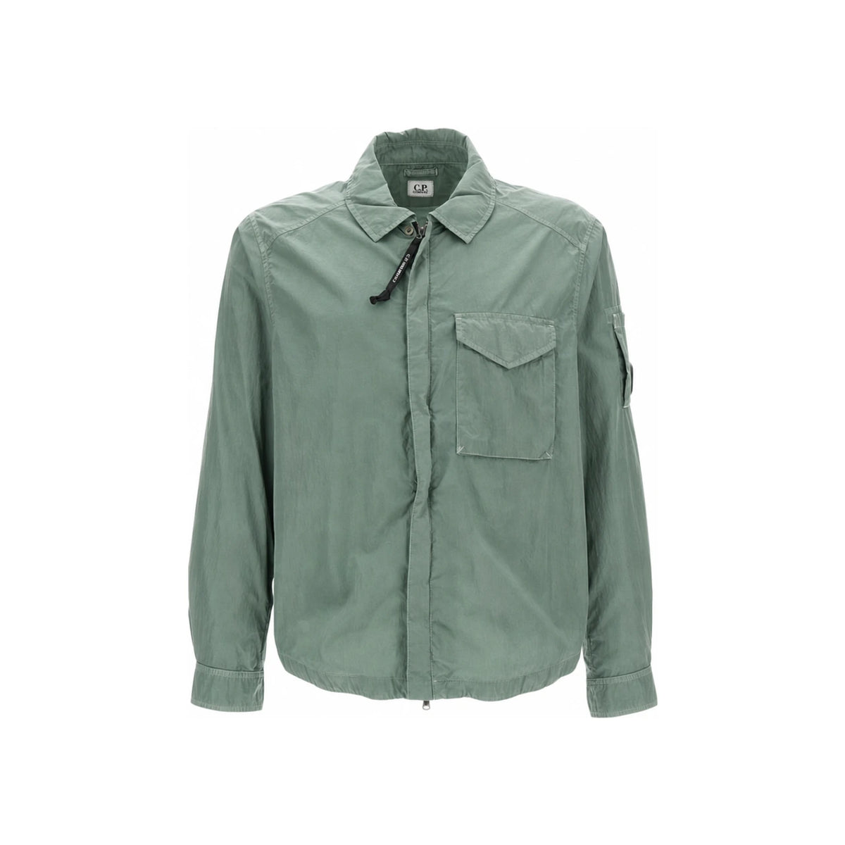 CP Company Khaki Chrome R Overshirt Jacket with Lens Patc 20CMOS710A 005904G 668