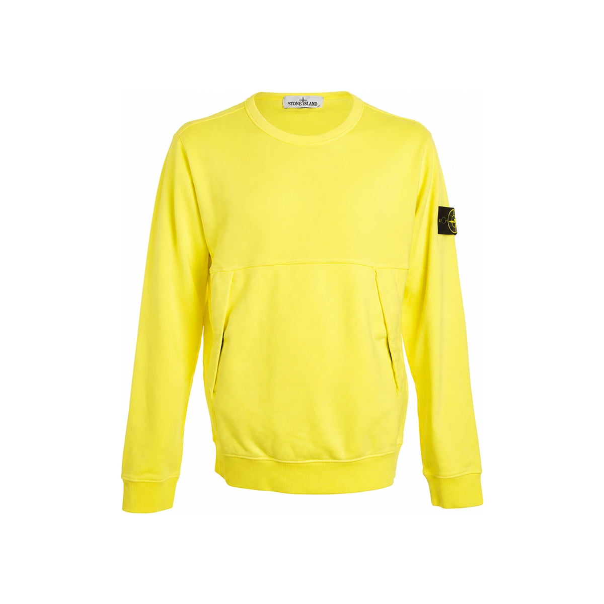 STONE ISLAND Yellow 15th Anniversary Badge Side Pocket Sweatshirt