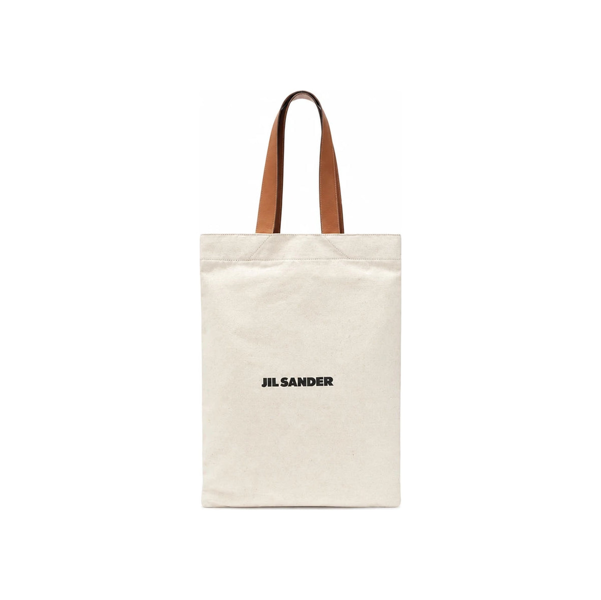 JIL SANDER Ivory Logo Print Canvas Tote Bag JSPS852457 WSB73019 102